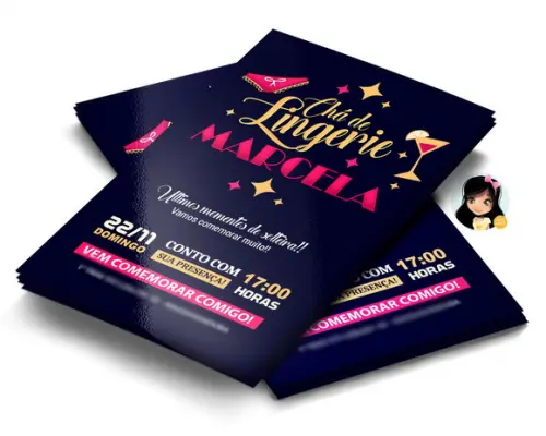 Convite Digital Chá de Lingerie