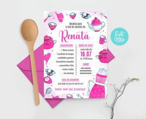 Convite Digital Chá de Panela | Cozinha