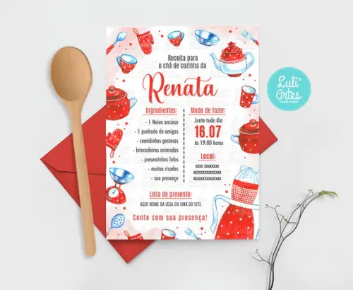 Convite Digital Chá de Panela | Cozinha