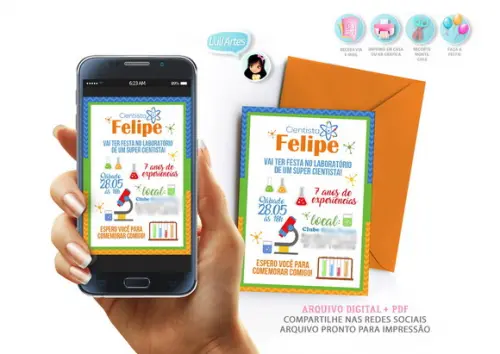 Convite Digital Cientista