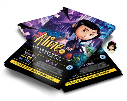 Convite Digital Coraline