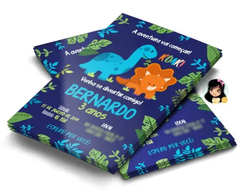 Convite Digital Dinossauro