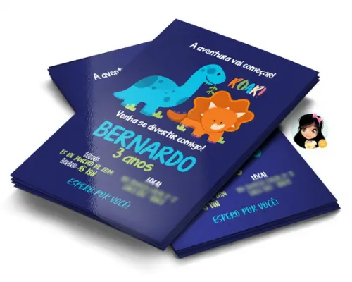 Convite Digital Dinossauro