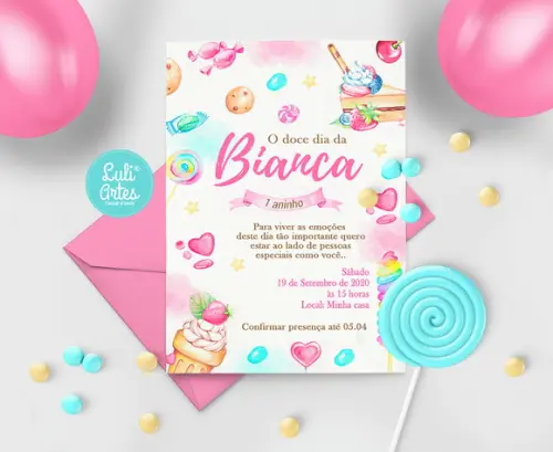 Convite Digital Doce, Confeitaria