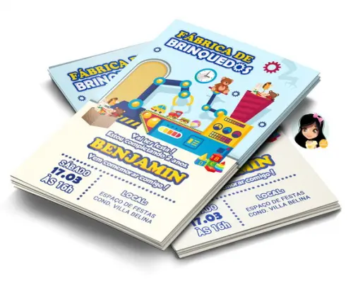 Convite Digital Fábrica de Brinquedos
