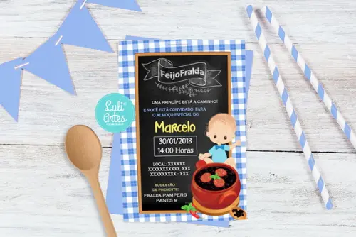 Convite Digital Feijoada Chá de Fraldas