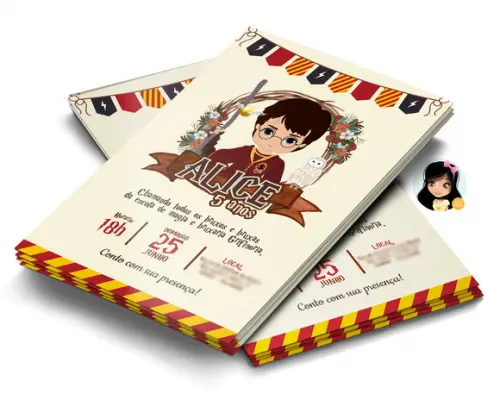 Convite Digital Harry Potter