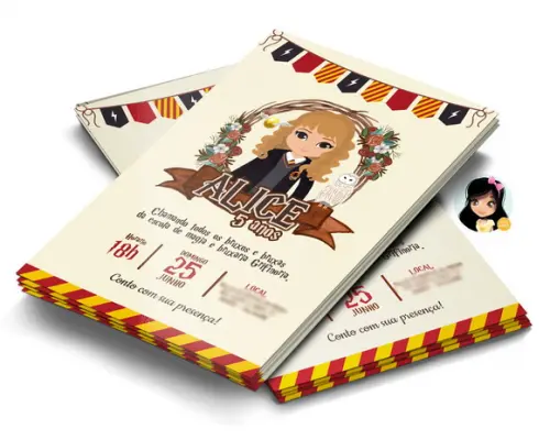 Convite Digital Harry Potter