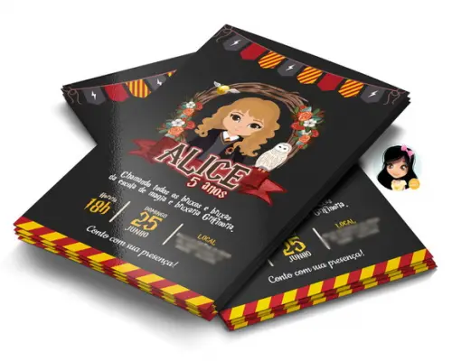 Convite Digital Harry Potter