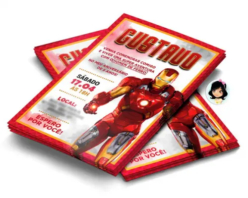 Convite Digital Homem de Ferro