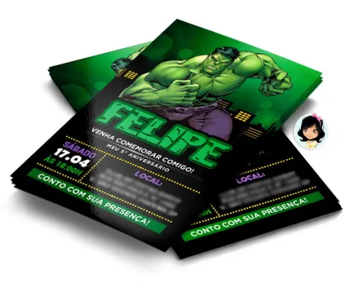 Convite Digital Hulk