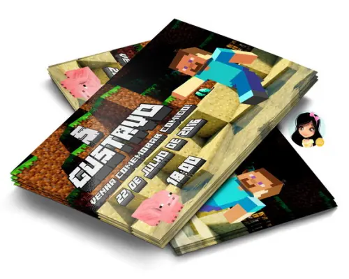 Convite Digital Minecraft