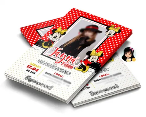 Convite Digital Minnie com Foto