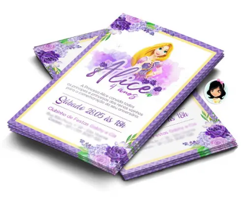 Convite Digital Rapunzel