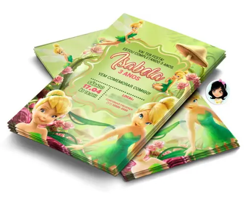 Convite Digital Sininho - Tinker Bell