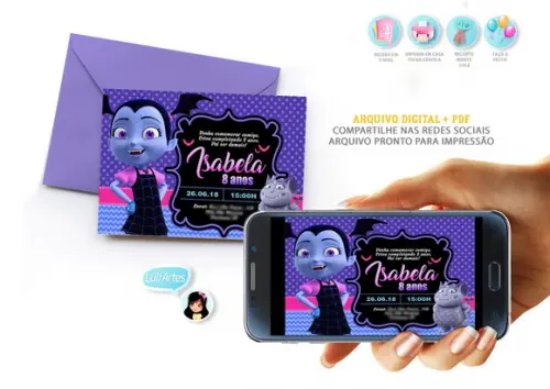 Convite Digital Vampirina