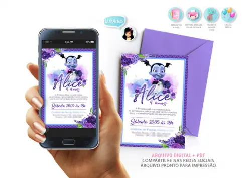 Convite Digital Vampirina