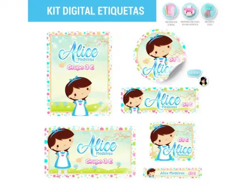 Etiqueta Escolar Digital Alice