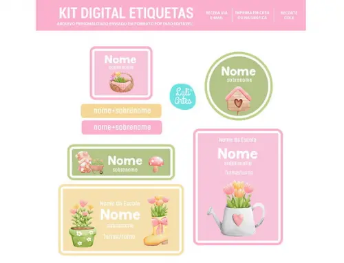 Etiqueta Escolar Digital Jardim