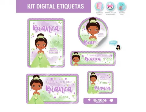 Etiqueta Escolar Digital Tiana