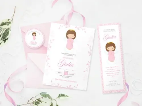Kit Digital Batismo - Convite, Tag e Cartão Oração