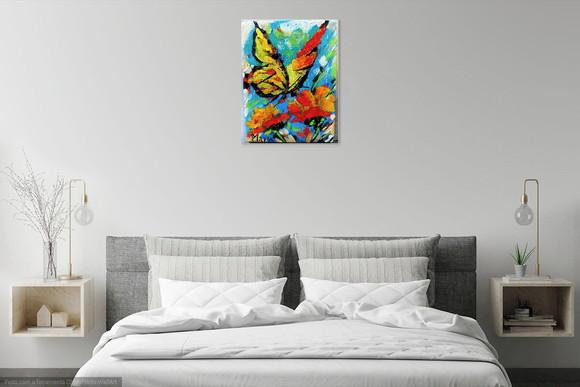 Quadro Abstrato Moderno Borboleta Presente de Natal