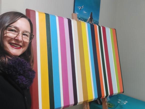 Quadro Abstrato Pronta Entrega Presente de Natal