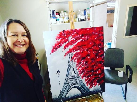 Quadro Av Champs Elysees Torre Eiffel Presente de Natal