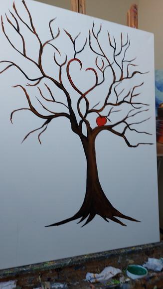 Quadro Árvore de Digitais para Casamento Presente de Natal