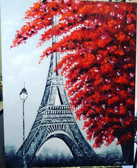 Quadro Av Champs Elysees Torre Eiffel Presente de Natal