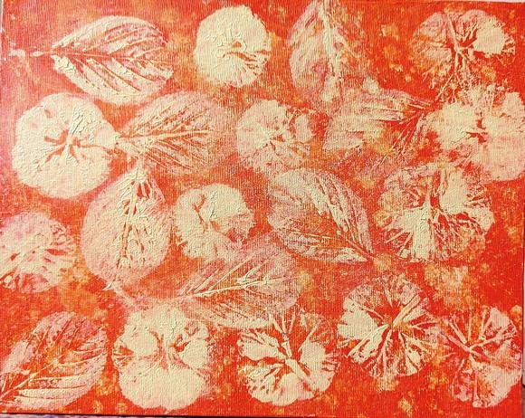 Quadro Decorativo Abstrato Moderno Folhas Presente de Natal