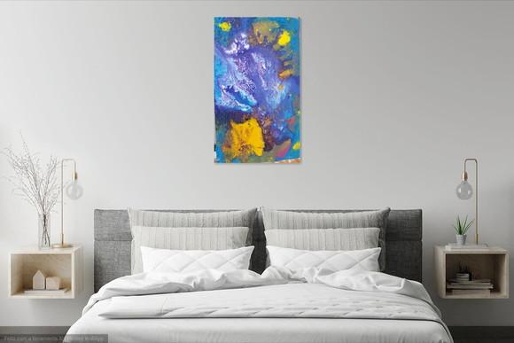 Quadro Decorativo Abstrato Moderno Pouring Presente de Natal