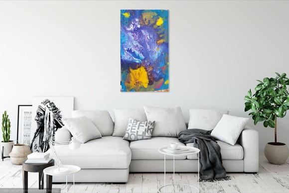 Quadro Decorativo Abstrato Moderno Pouring Presente de Natal
