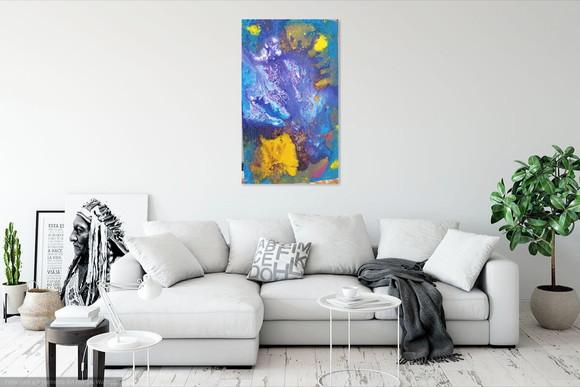 Quadro Decorativo Abstrato Moderno Pouring Presente de Natal