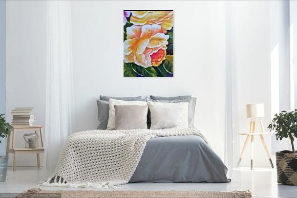 Quadro Decorativo Floral Rosas Cor de Rosa Presente de Natal