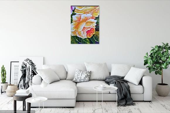 Quadro Decorativo Floral Rosas Cor de Rosa Presente de Natal