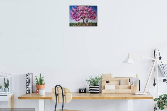 Quadro Decorativo Paisagem Balanço Árvore Presente de Natal