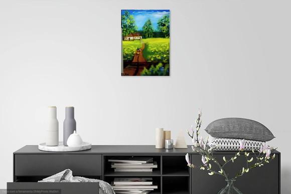 Quadro Decorativo Paisagem Caminho de Casa Presente de Natal