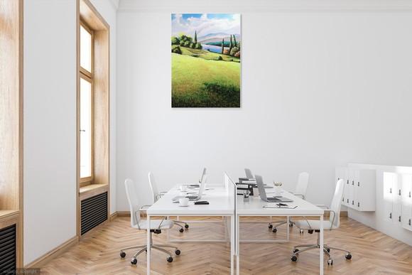 Quadro Decorativo Paisagem Relva Molhada Presente de Natal