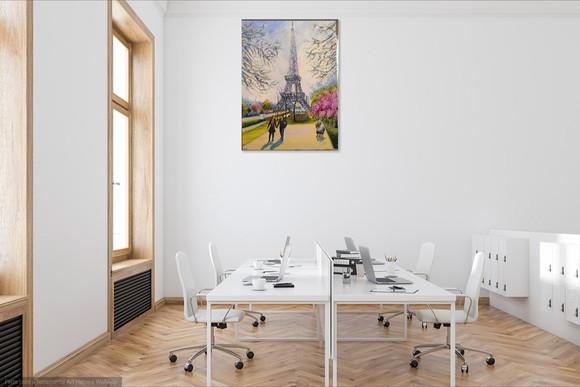 Quadro Decorativo Paisagem Urbana Carrossel Presente Natal