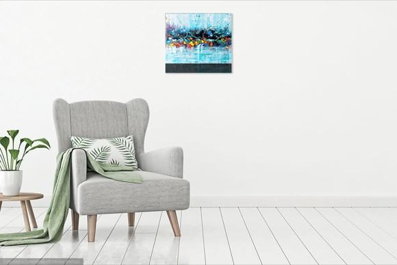 Quadro Decorativo Pintura em Tela Abstrato Moderno
