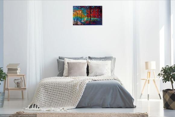 Quadro Decorativo Pintura em Tela Meninos Jogando Bola