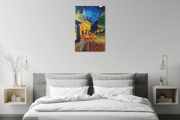 Quadro Decorativo Pintura em Tela Paisagem Urbana Café París