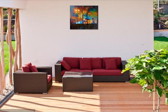 Quadro Decorativo Pintura em Tela Paisagem Urbana Familia