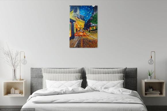 Quadro Decorativo Pintura em Tela Paisagem Urbana París Café