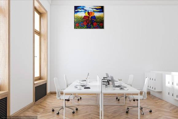 Quadro Decorativo Pintura Tela Amigas Irmãs Colegas Unidas