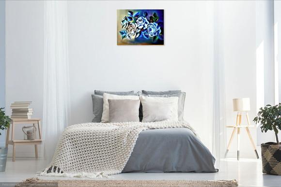 Quadro Decorativo Rosas Monocromáticas Presente de Natal
