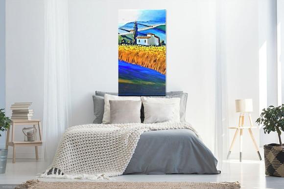 Quadro Decorativos Paisagem Campo Colheita Presente de Natal