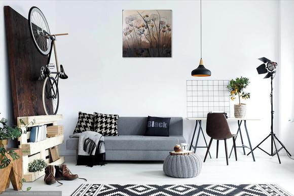 Quadro Floral Pintura Orgânica para Sala Presente de Natal