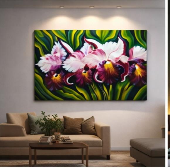 Quadro Grande para Sala e Quarto Orquídeas Presente de Natal